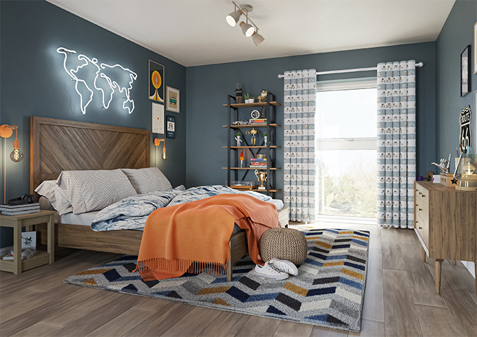 Brum Brum, Blues - Made to Measure Curtains - Image 8